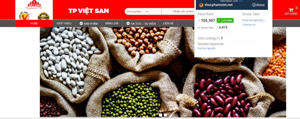 Thứ hạn Alexa rank tăng sau khi sử dụng gói dịch vụ