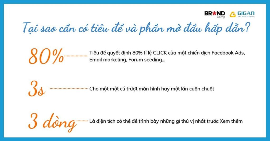 Tiêu đề hay ấn tượng sẽ quyết định đến 80% mua hàng