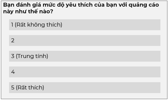 Mức độ thích quảng cáo