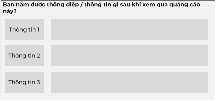 Những thông điệp, thông tin mà khách hàng cảm nhận được qua quảng cáo
