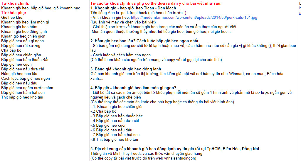 Cách nghiên cứu từ khòa và lên dàn ý cho bài viết